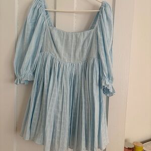 Mable blue babydoll dress